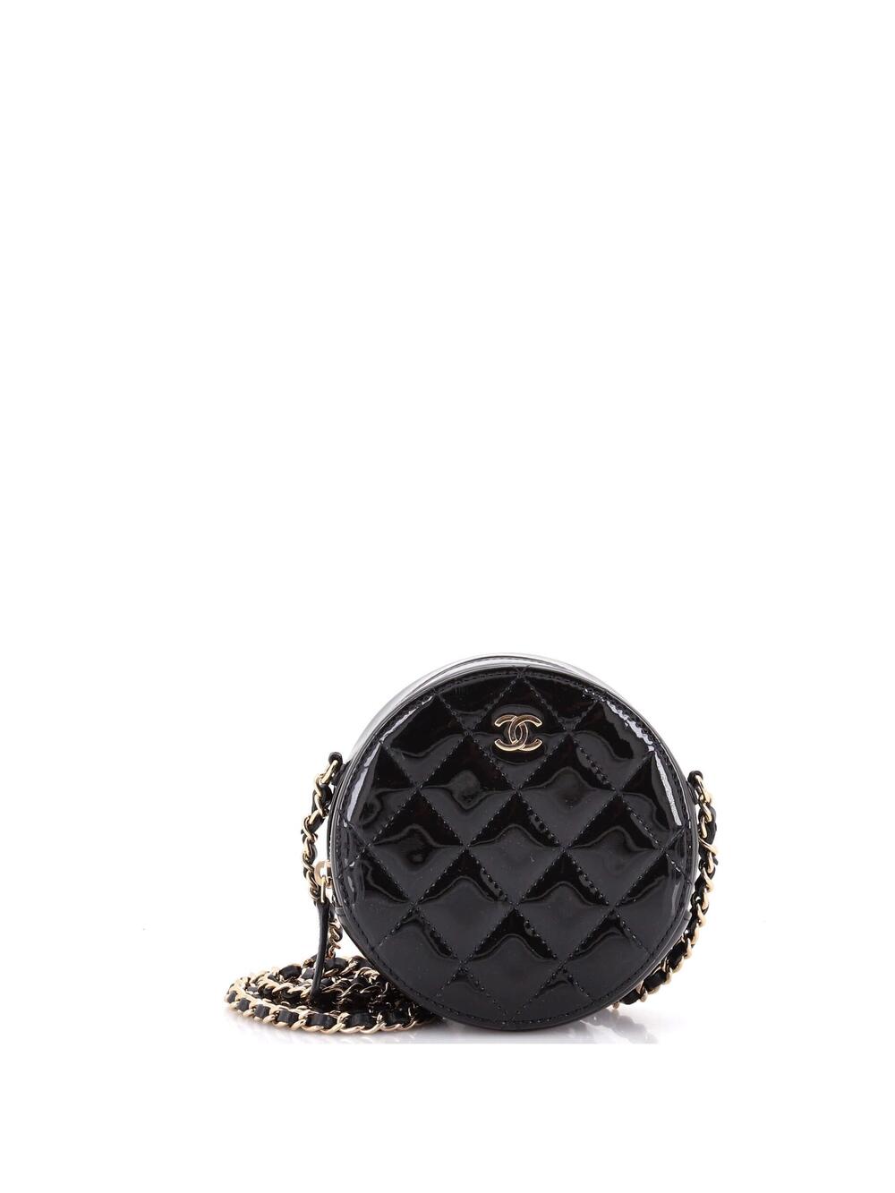 Chanel Round Clutch With Chain Quilted #376825C32B